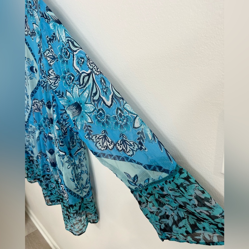 EUC Soft Surroundings Blue Floral Tunic with Blue Tank Top 3X - Picture 7 of 9